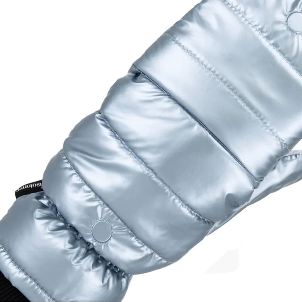 ❄️ NWT Isotoner Metallic Flip-Top Mittens | Blue | S/M & L/XL - Picture 5 of 8